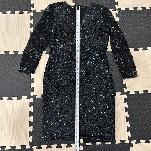 beaded and sequence black dress with lots of detailing - Picture 4 of 15